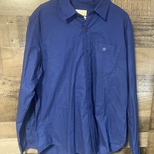 American Eagle Outfitters Men's Button-Down Shirt in Blue